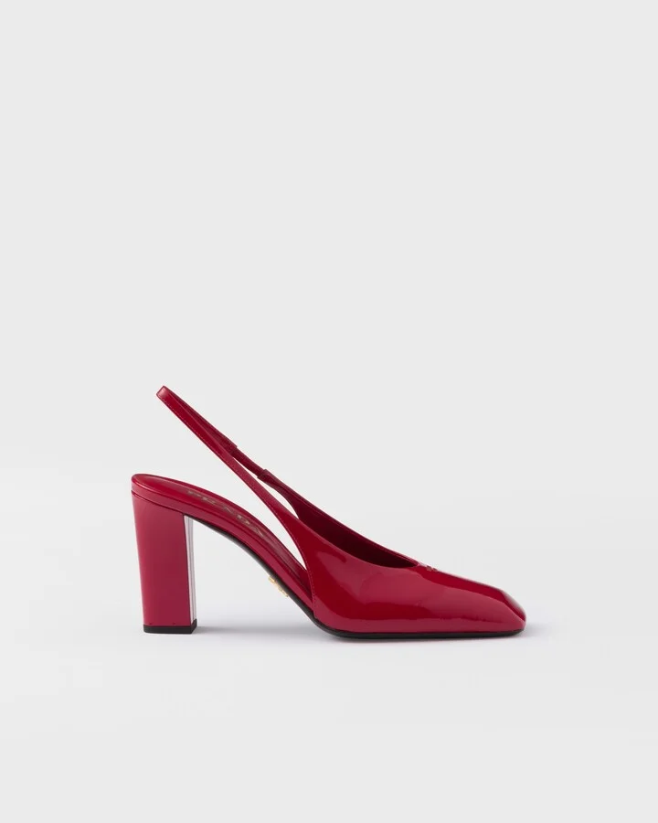 Patent leather slingback pumps - Image 2
