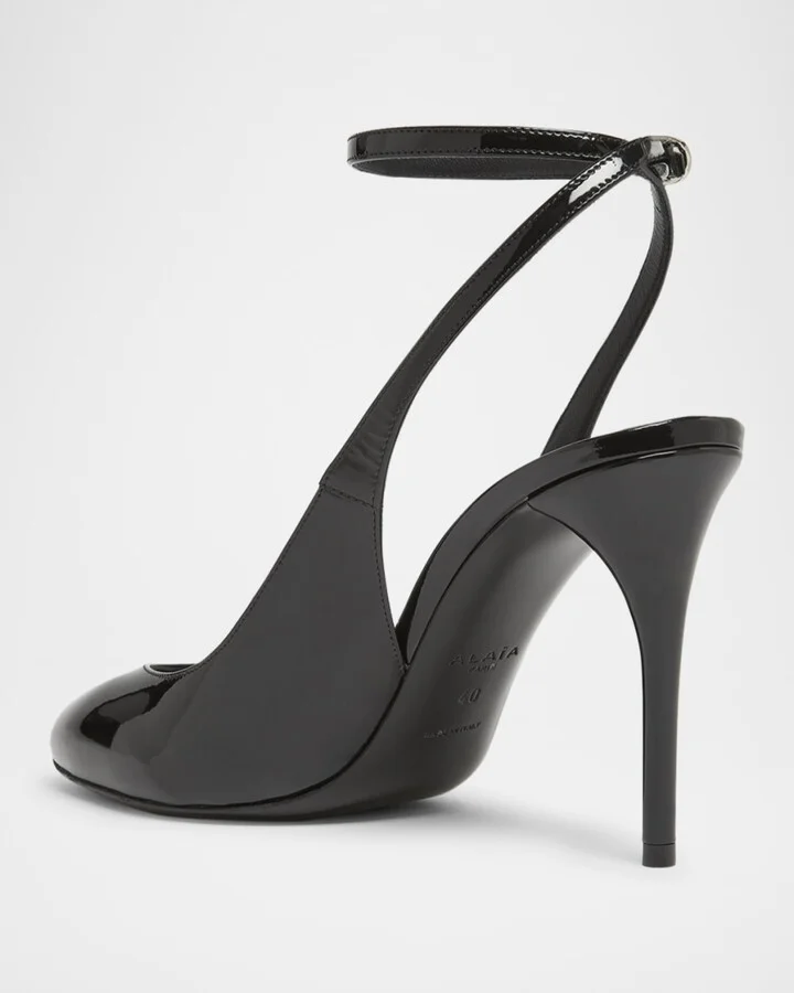 Patent Leather Slingback Pumps - Image 4