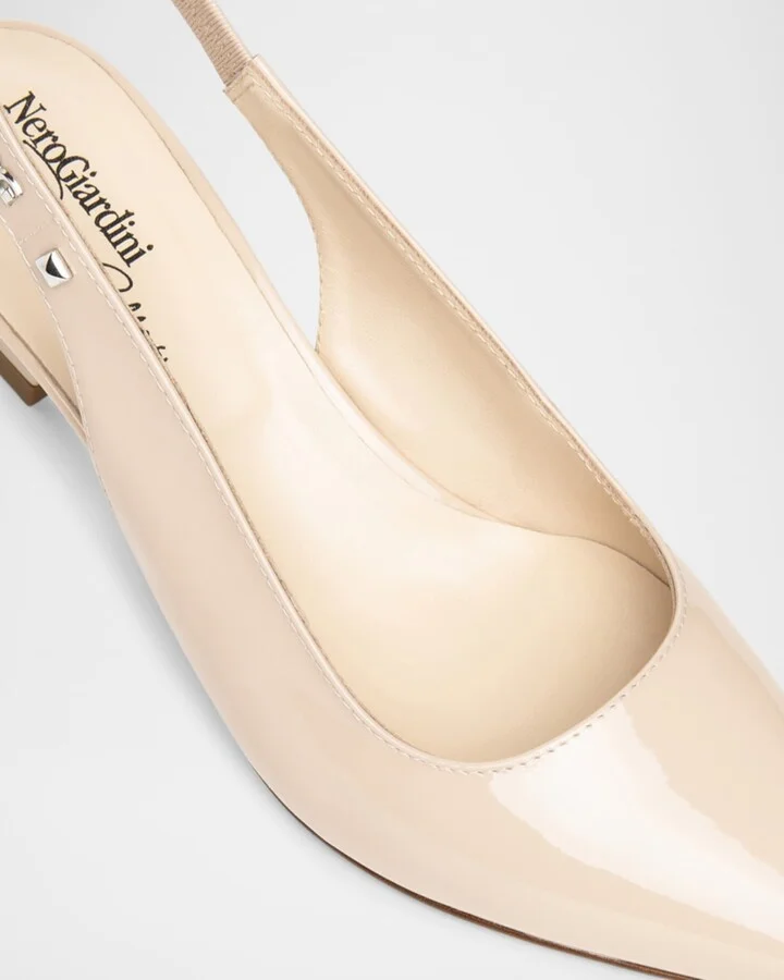 Patent Leather Slingback Pumps - Image 4