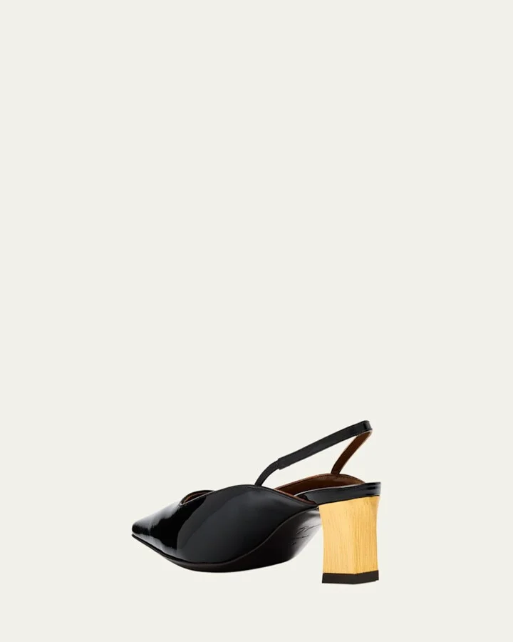 Patent Leather Slingback Pumps - Image 5
