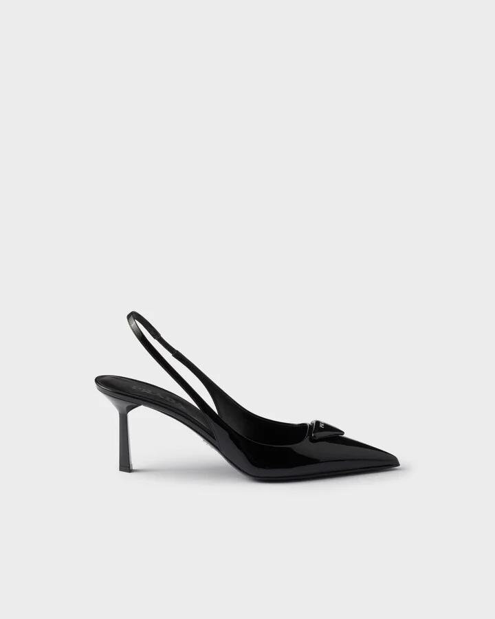 Patent leather slingback pumps - Image 2