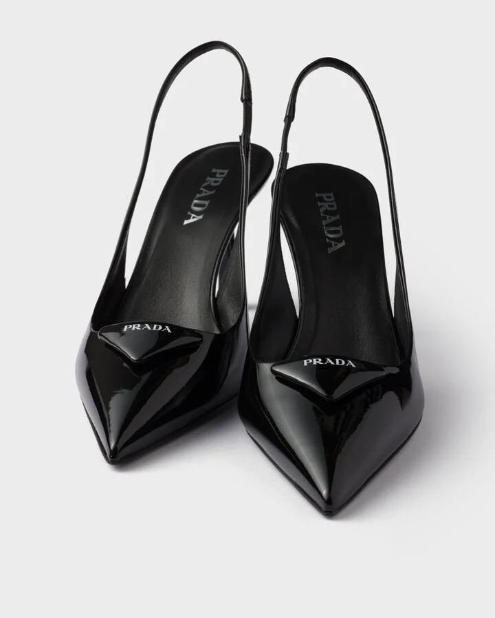 Patent leather slingback pumps - Image 5