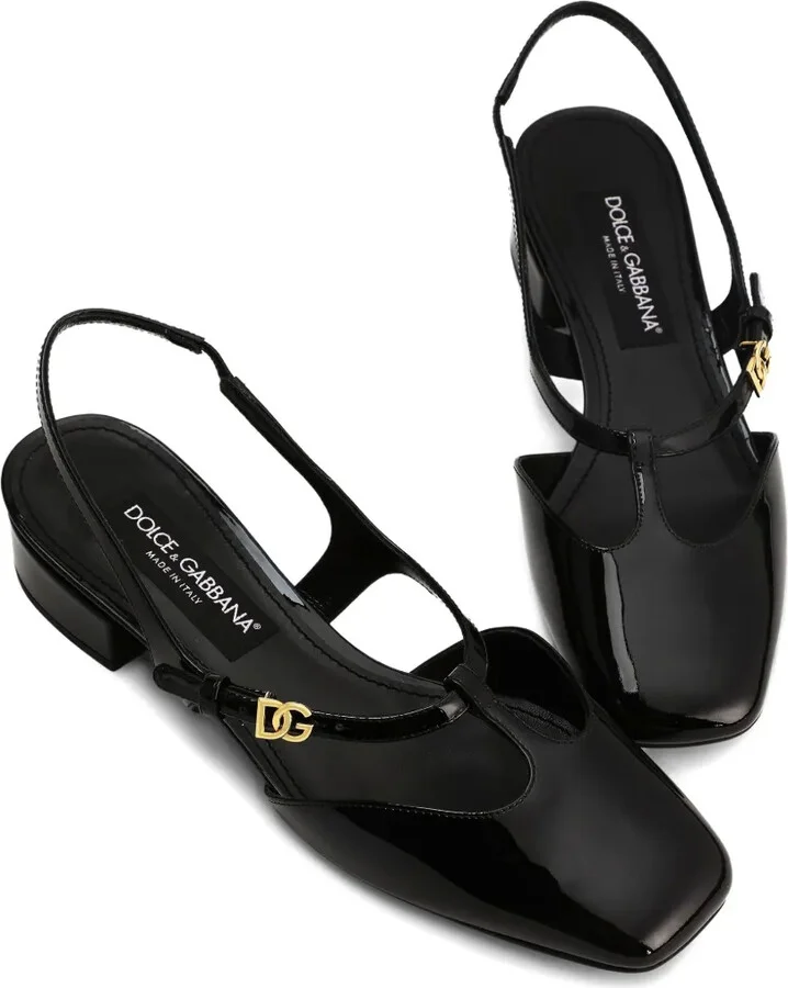 Patent Leather Slingback Pumps - Image 4