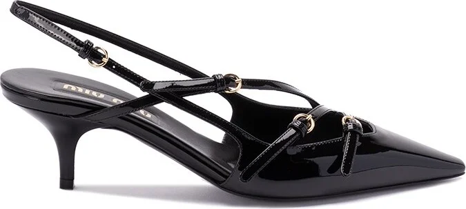 Patent Leather Slingback Pumps