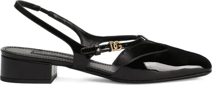 Patent Leather Slingback Pumps
