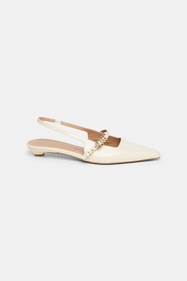 Patent leather slingbacks