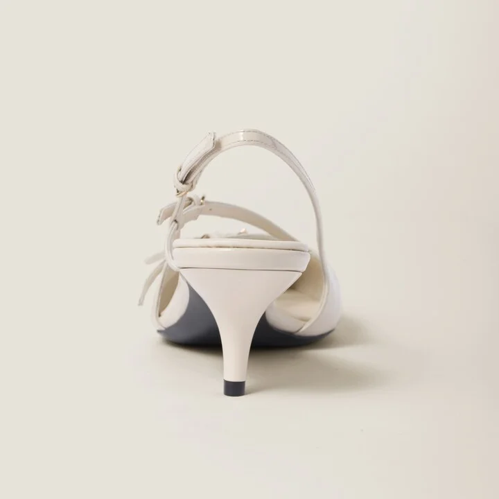 Patent leather slingbacks with buckles - Image 3