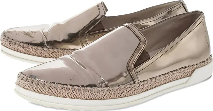 Patent~leather Slip-On Sneakers