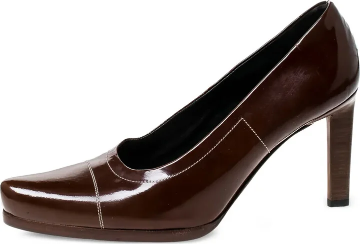 Patent Leather Square Toe Pumps