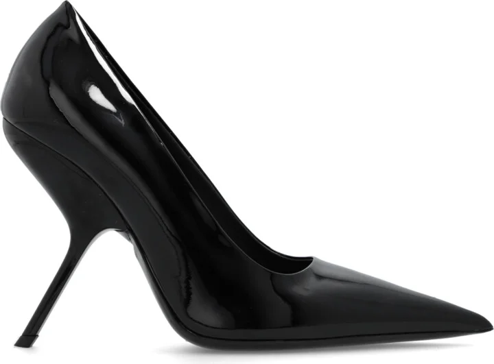 Patent Leather Stiletto Pumps, , - Black
