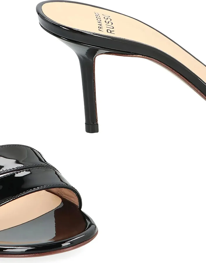 Patent Leather Stiletto Sandals - Image 4