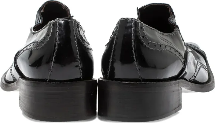 Patent Leather Stitch-Detail Loafers - Image 3