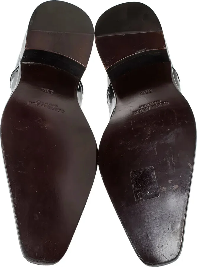 Patent Leather Stitch-Detail Loafers - Image 4