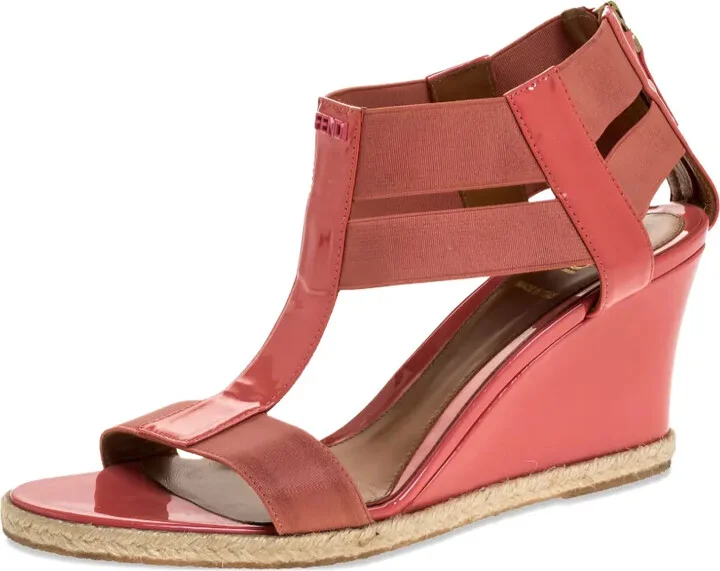 Patent Leather Wedge Sandals - Image 2