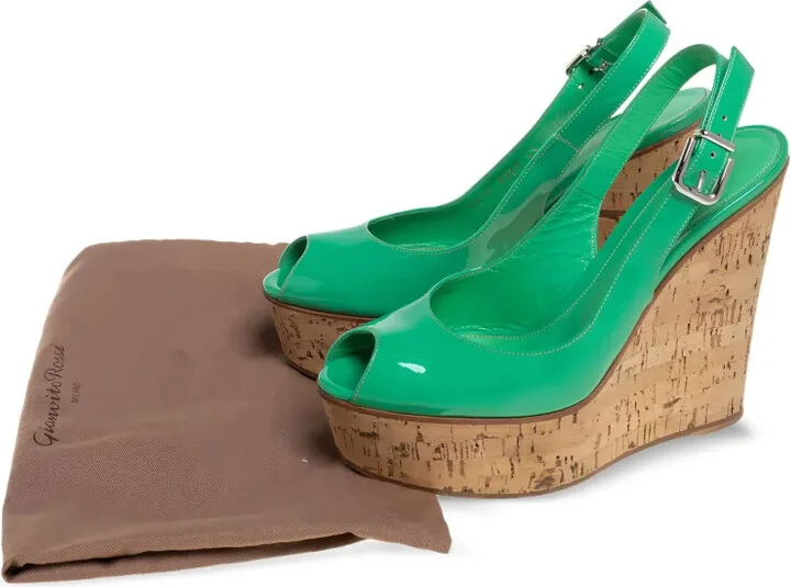 Patent Leather Wedge Sandals - Image 5