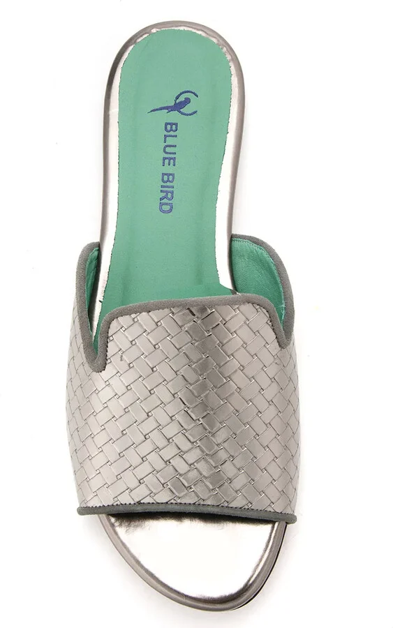 Patent Leather Woven Mules - Image 4