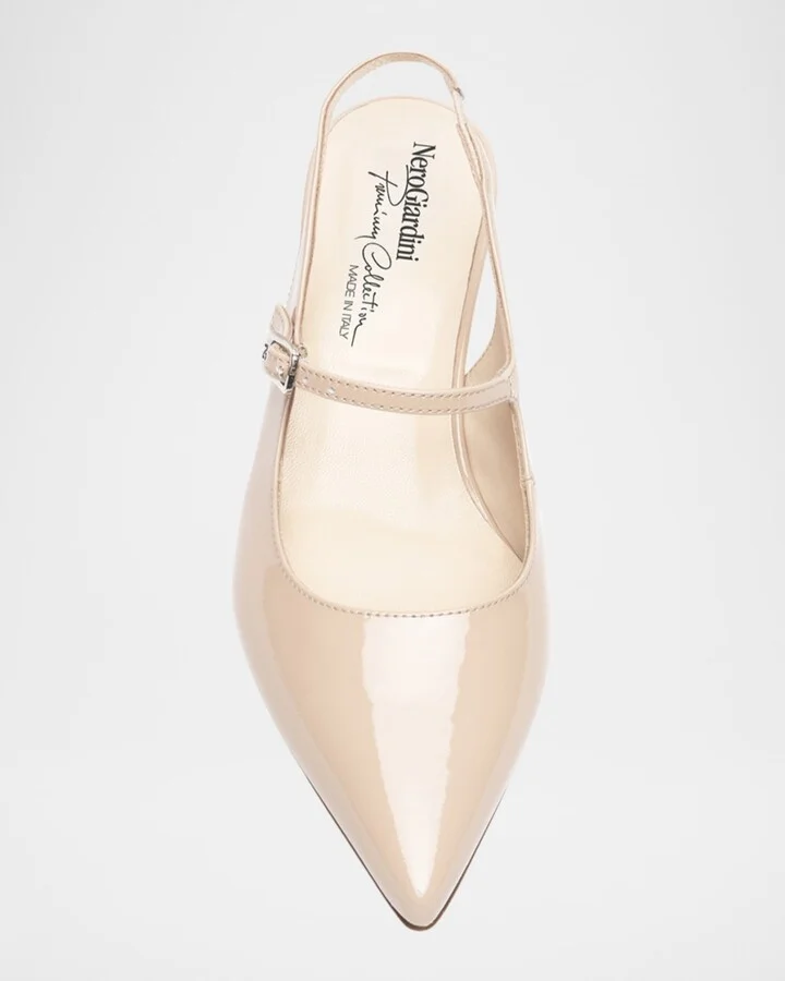 Patent Mary Jane Slingback Pumps - Image 2