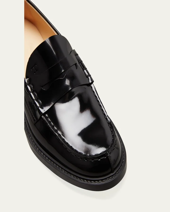 Patent Mocassino Penny Loafers - Image 4