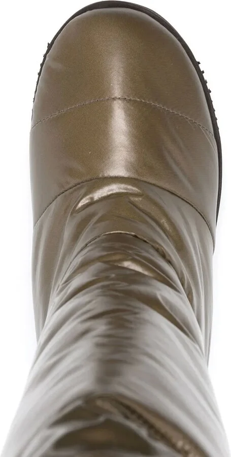 Patent Padded Knee-High Boots - Image 4