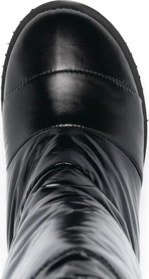 Patent Padded Knee-High Boots - Image 4