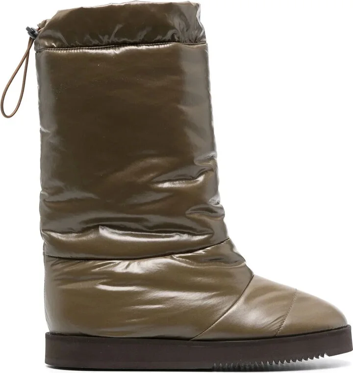 Patent Padded Knee-High Boots
