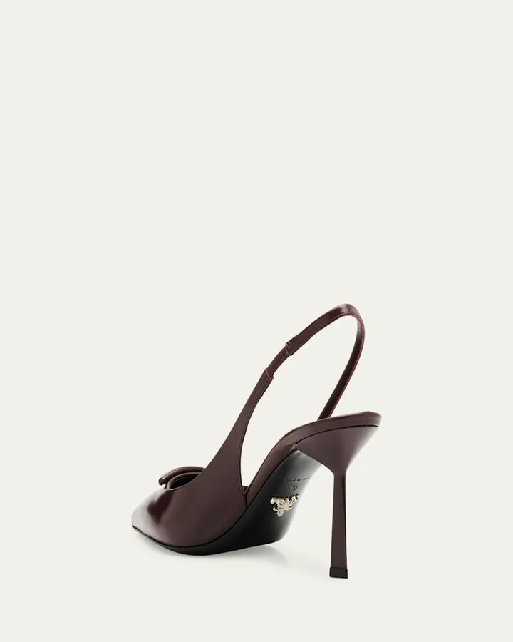 Patent Padded Triangle Slingback Pumps - Image 10