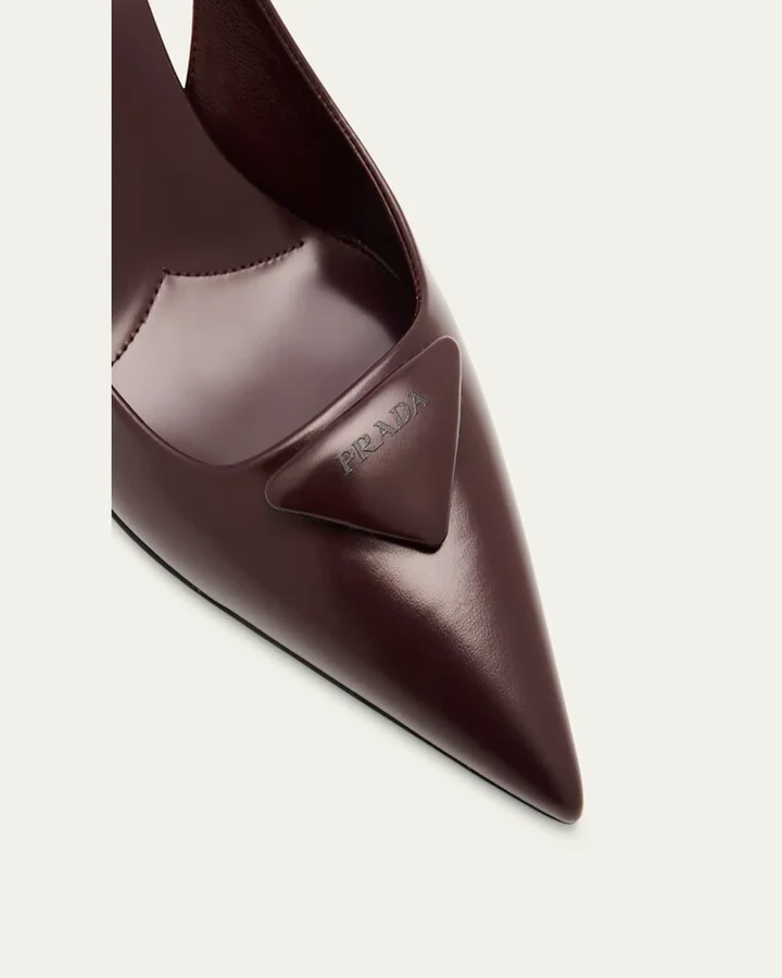 Patent Padded Triangle Slingback Pumps - Image 11