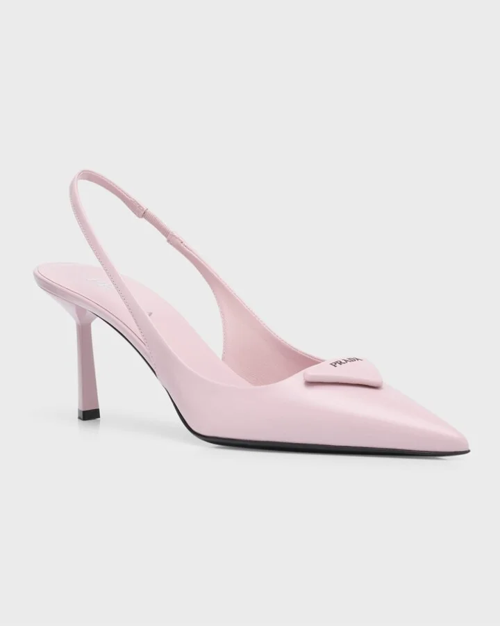 Patent Padded Triangle Slingback Pumps - Image 3