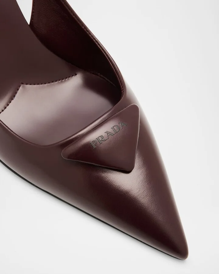 Patent Padded Triangle Slingback Pumps - Image 4