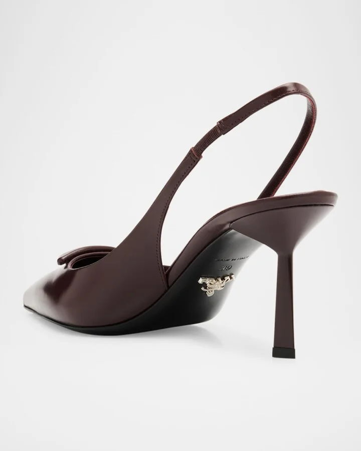 Patent Padded Triangle Slingback Pumps - Image 6