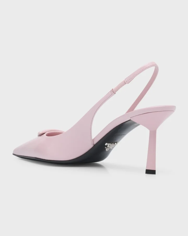 Patent Padded Triangle Slingback Pumps - Image 8