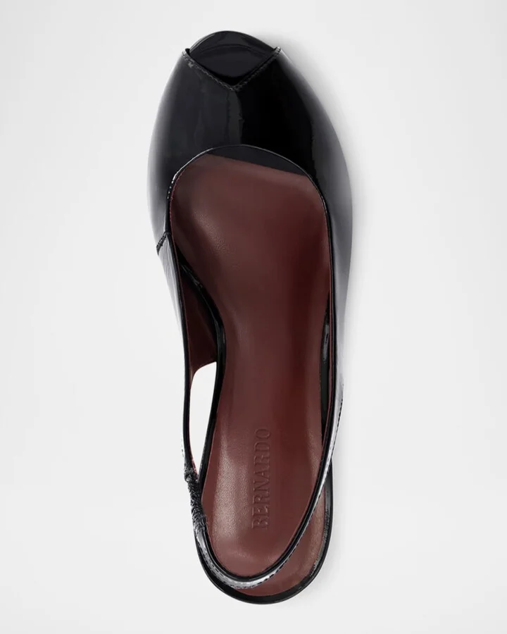Patent Peep-Toe Slingback Pumps - Image 5
