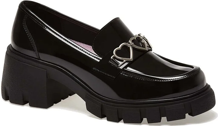 Patent Penny Loafers Hearts