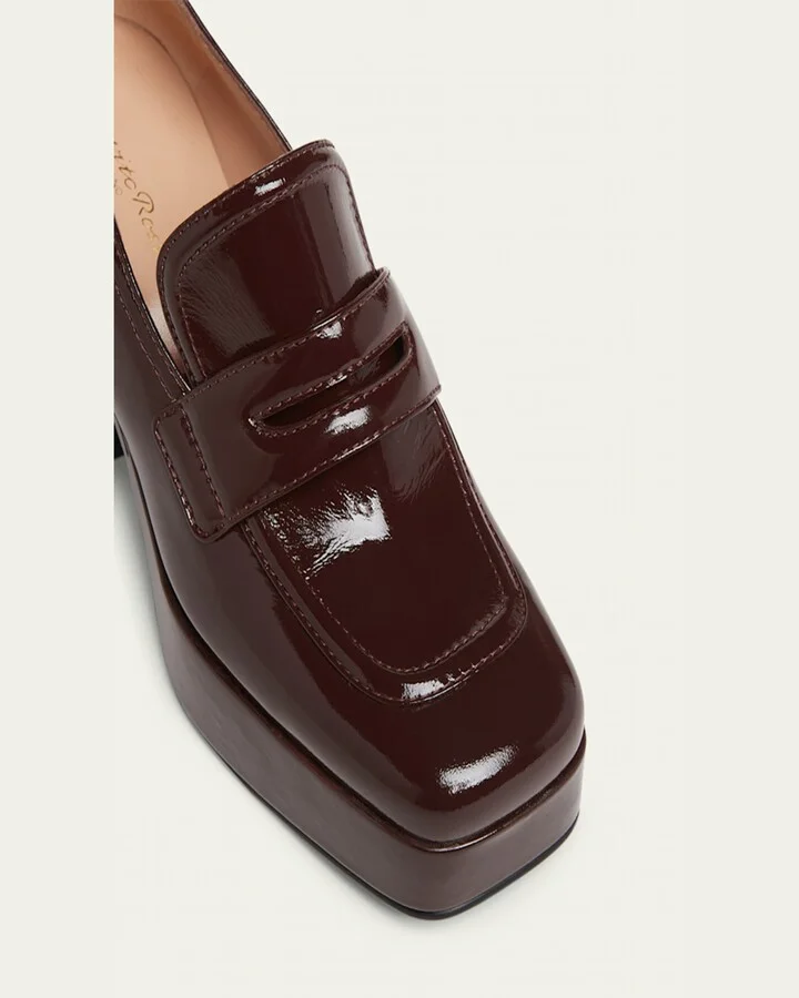 Patent Platform Penny Loafers - Image 11