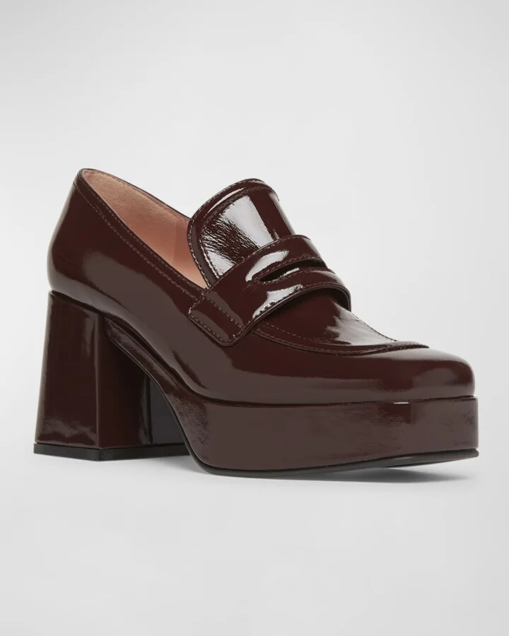Patent Platform Penny Loafers - Image 6