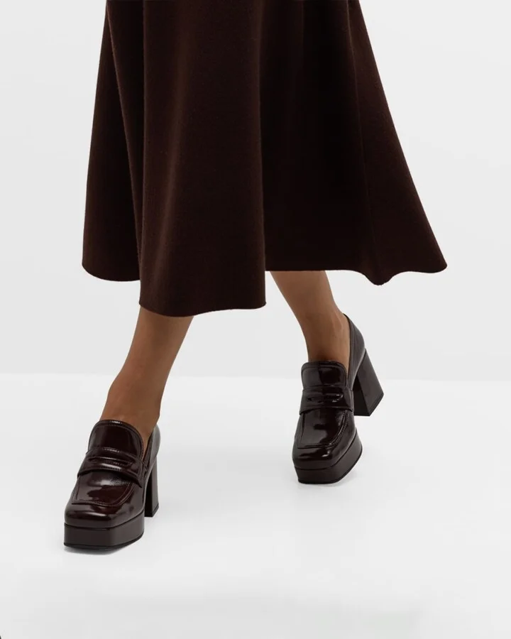 Patent Platform Penny Loafers - Image 11