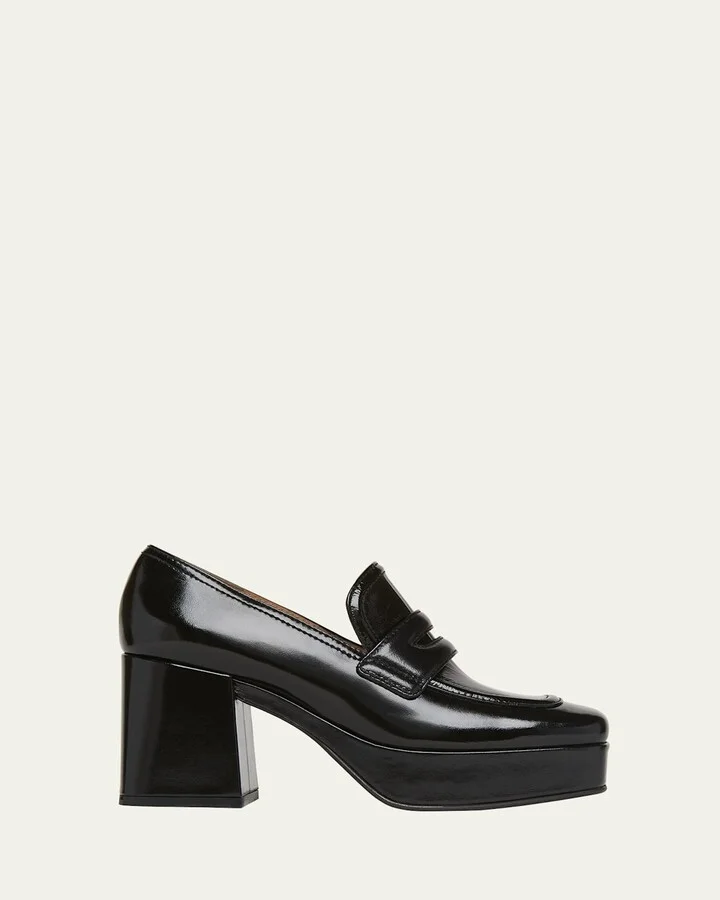 Patent Platform Penny Loafers