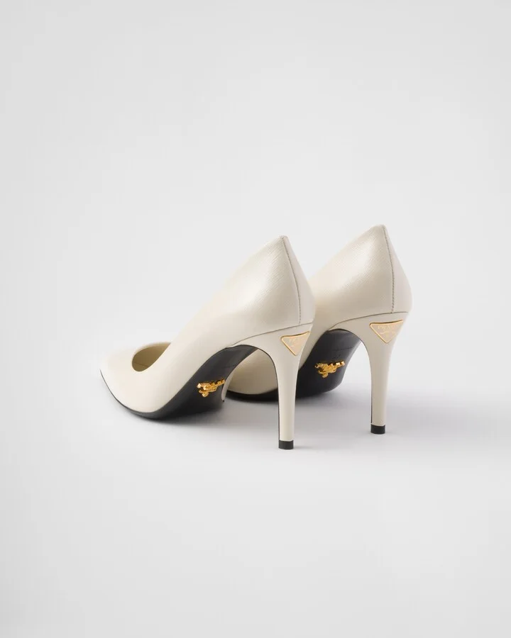 Patent Saffiano leather pumps - Image 4