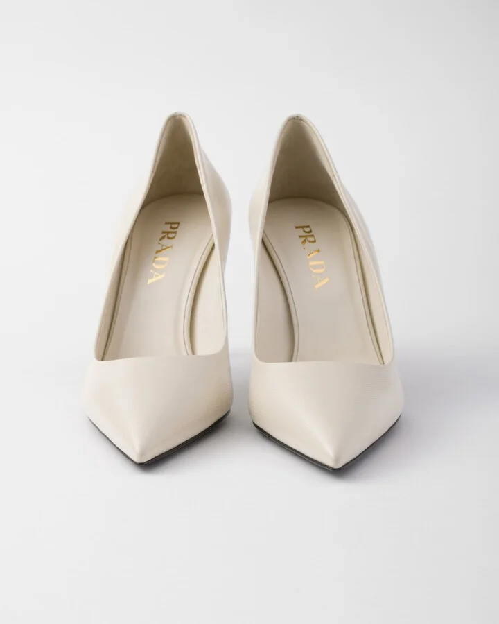 Patent Saffiano leather pumps - Image 5