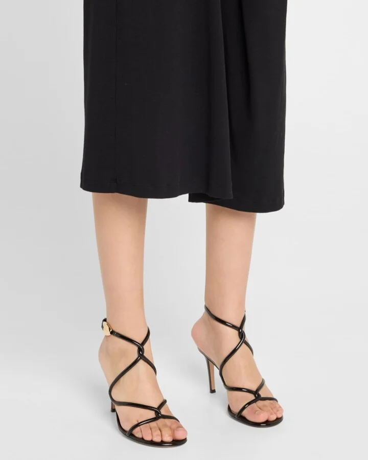 Patent Serpent Twist Ankle-Strap Sandals - Image 3