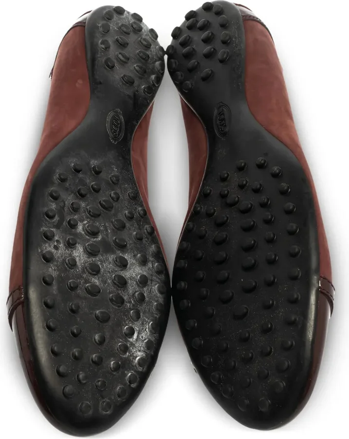 Patent-Trim Suede Ballet Flats - Image 3