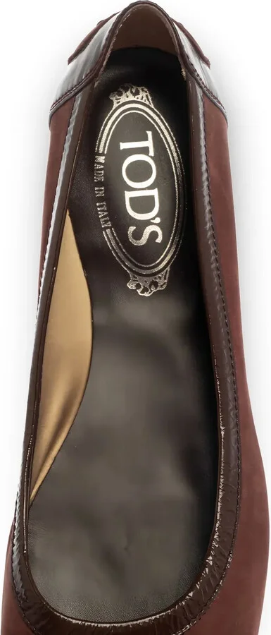 Patent-Trim Suede Ballet Flats - Image 5