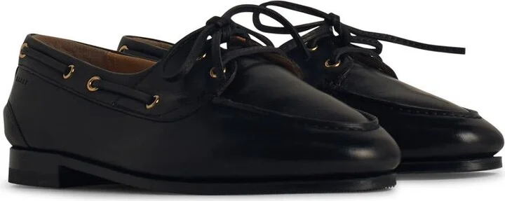 'pathy' Black Leather Loafers - Image 2