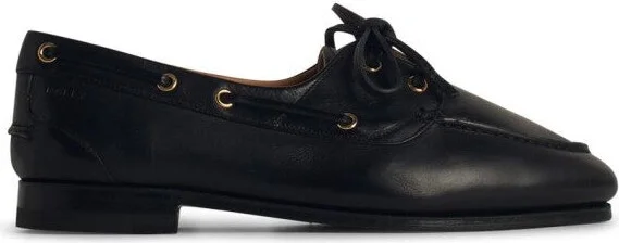 Pathy' Black Leather Loafers