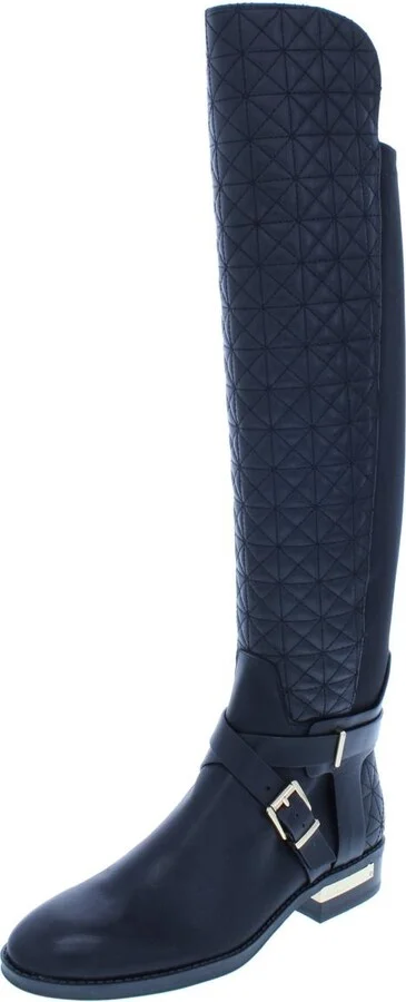 Patira Womens Quilted Leather Over-The-Knee Boots