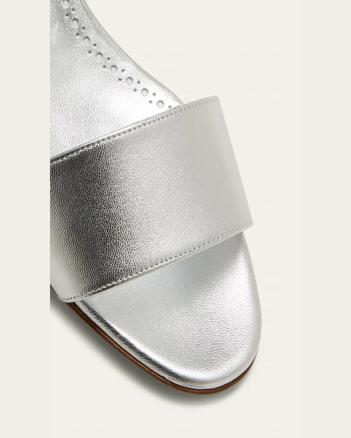 Patopia Metallic Slingback Sandals - Image 2
