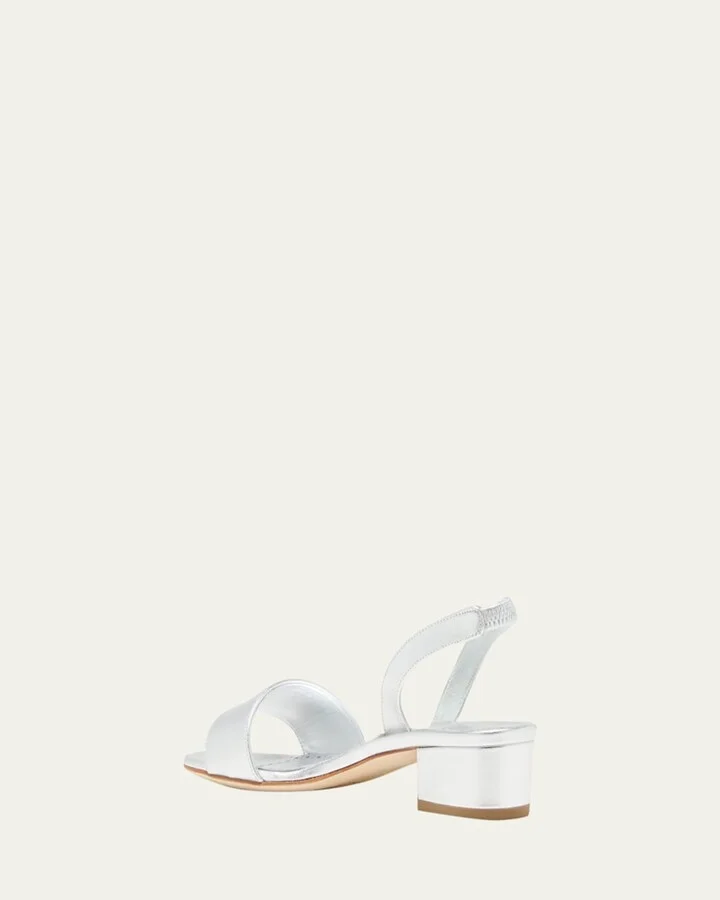 Patopia Metallic Slingback Sandals - Image 4