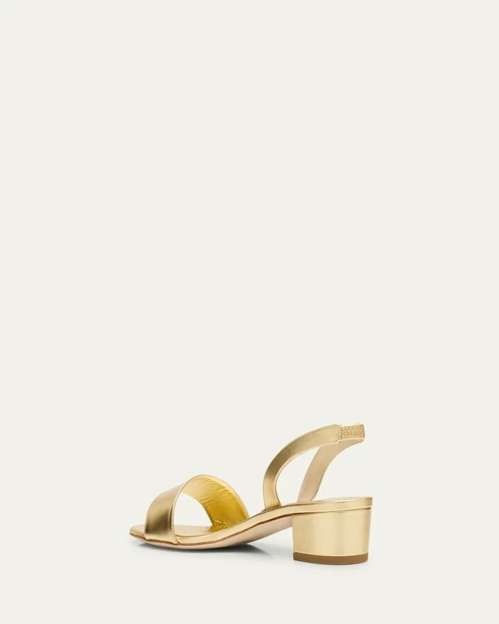Patopia Metallic Slingback Sandals - Image 4
