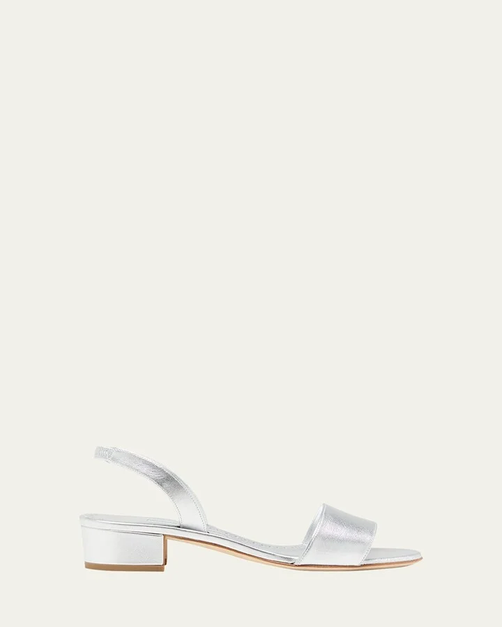 Patopia Metallic Slingback Sandals