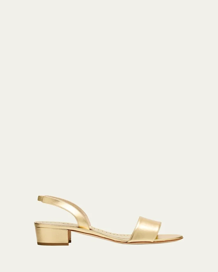 Patopia Metallic Slingback Sandals